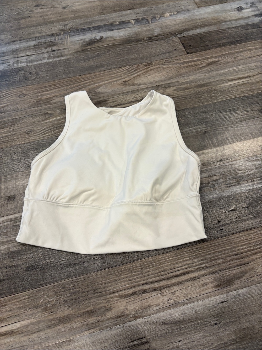all in motion White Cropped Athletic Tank Top